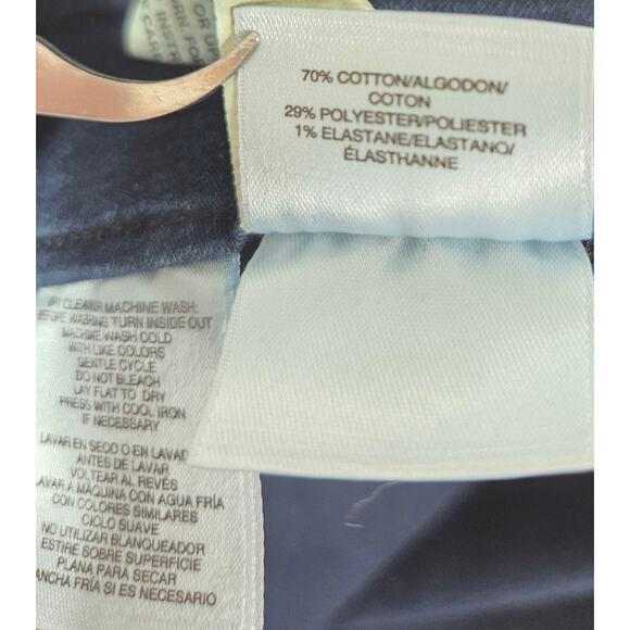 Anne Klein Dark Blue Stretch Cotton Bootcut  Pull-On | Size L - Picture 4 of 4
